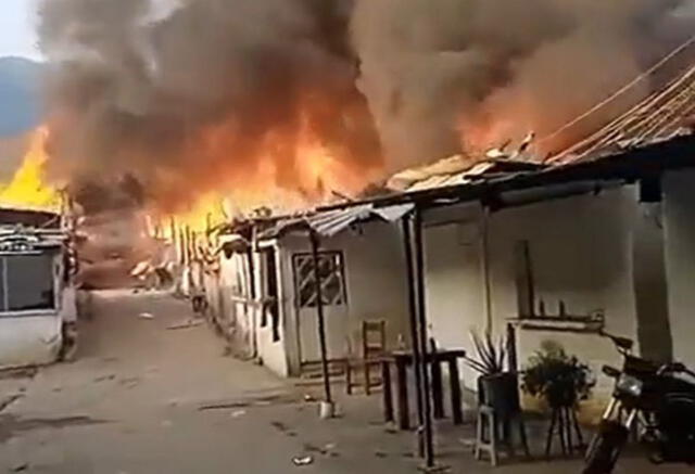 Incendio en la cárcel de Tocorón, Venezuela. Foto: La República.