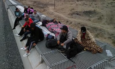 Migrantes utilizaban el tren en México. Foto: DW.