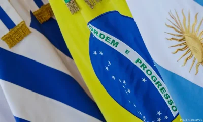 Las banderas de los integrantes del Mercosur. Foto: DW.