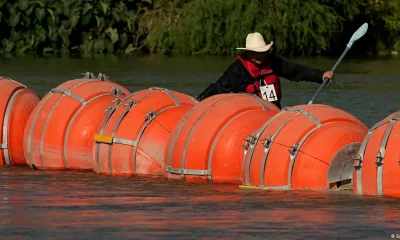 Las boyas antimigrantes. Foto: DW.