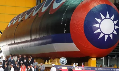 Taiwán presentó su primer submarino de fabricación nacional. Foto: DW.