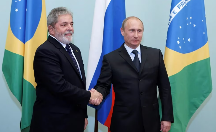 Lula da Silva y Vladimir Putin. Foto: Infobae.