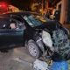 El hombre chocó contra la vivienda y dejó a su acompañante sin importar sus heridas. Foto: Captura.