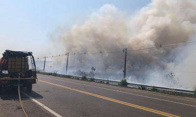 Incendio en la zona Luque - San Bernardino. Foto: Gentileza.