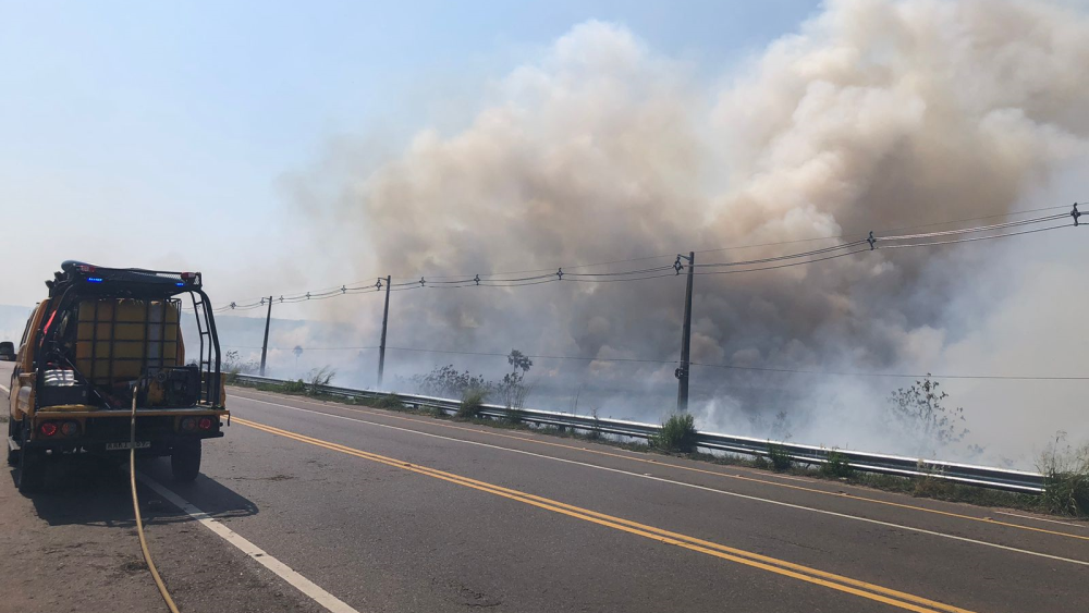 Incendio en la zona Luque - San Bernardino. Foto: Gentileza. Archivo.