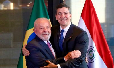 Santiago Peña junto a su par brasileño Lula Da Silva.