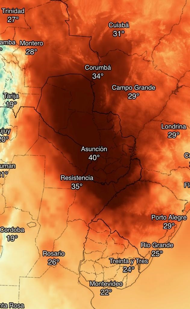 Ola de calor en Paraguay.