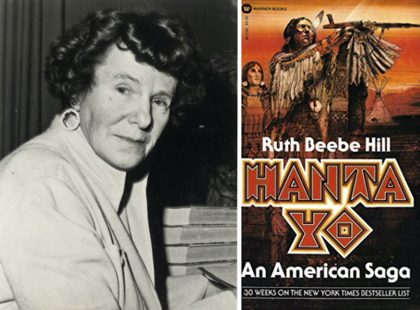 Ruth Beebe Hill y una de las ediciones de “Hanta Yo”. Cortesía