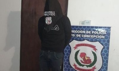 Derlis López Sosa quedó detenido. Foto: Policía Nacional.