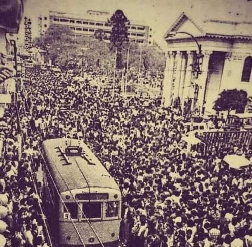 Palmeada por el día de la Primavera del año 1978. Foto: Facebook Paraguay lo nuestro.