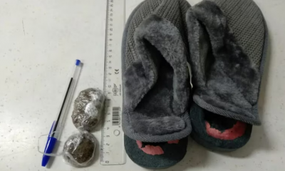 Zapatillas en la que meten drogas en las cárceles. Foto: Infobae.