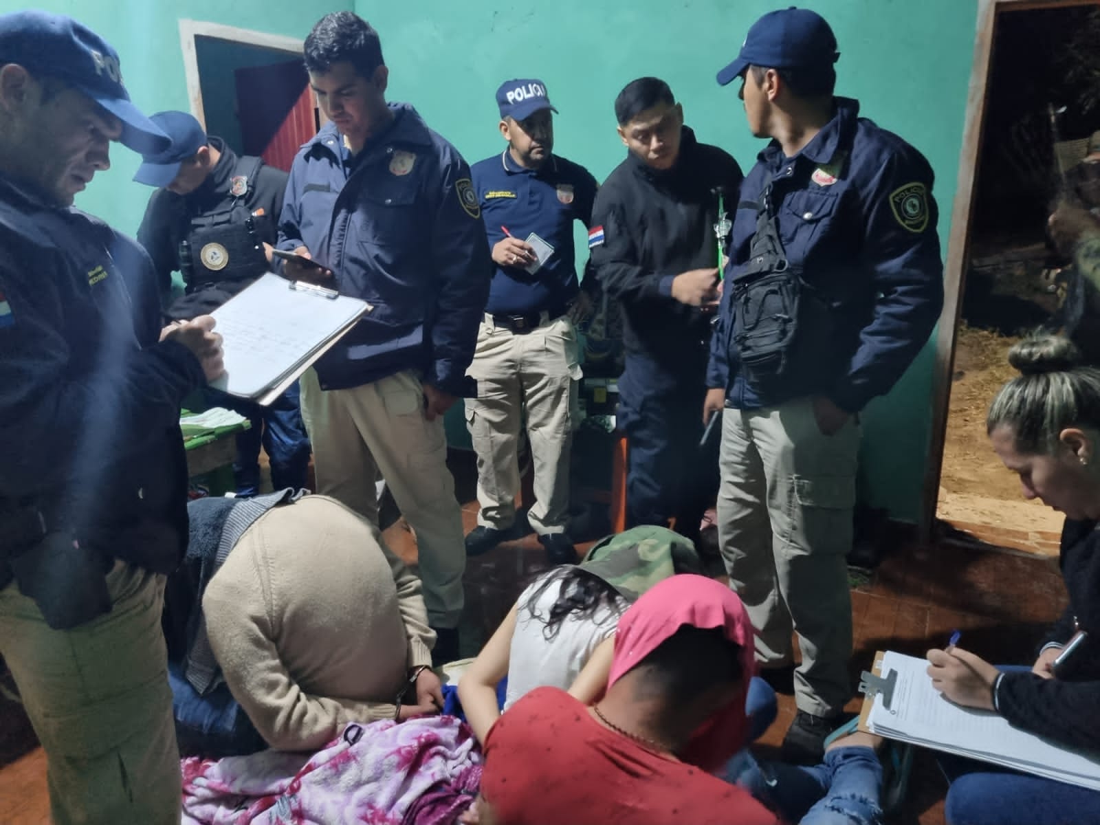 Detenidos sospechosos de ataque a policías. Foto: Ministerio Público.