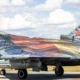 Un avión de caza Eurofighter de matrícula alemana despega de la base aérea de Neuburg, Alemania. Foto: DW.