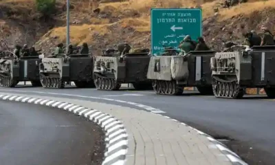 Convoy militar de Israel. Foto: DW.