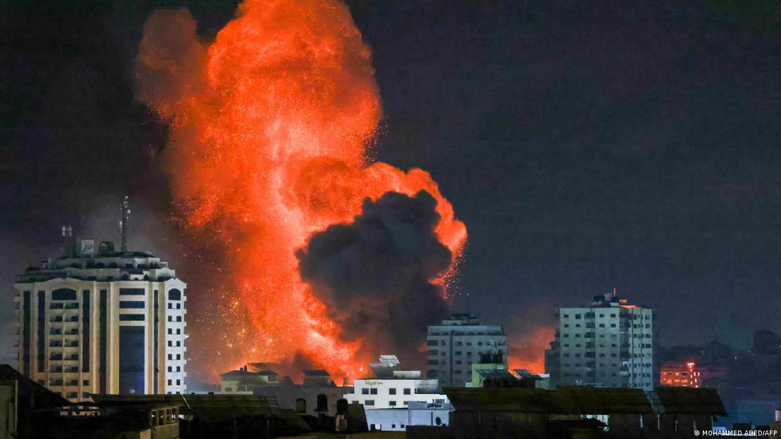 Ataques israelíes a la ciudad de Gaza. Foto: DW.