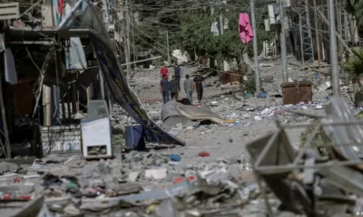 Destrucción de casas y calles en Jan Yunis, en el sur de la Franja de Gaza. Foto: DW.