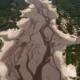 Una vista aérea del río Tumbira, afectado por la sequía del río Negro, en la Reserva de Desarrollo Sostenible del Río Negro, en Iranduba, estado de Amazonas, Brasil. Foto: DW.