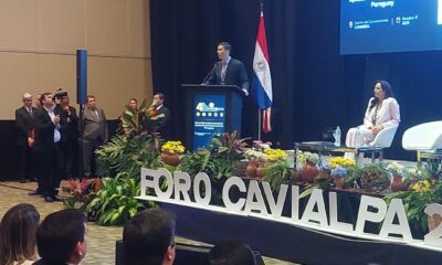 Santiago Peña participó en la apertura del foro Cavialpa 2023. Foto: Gentileza.