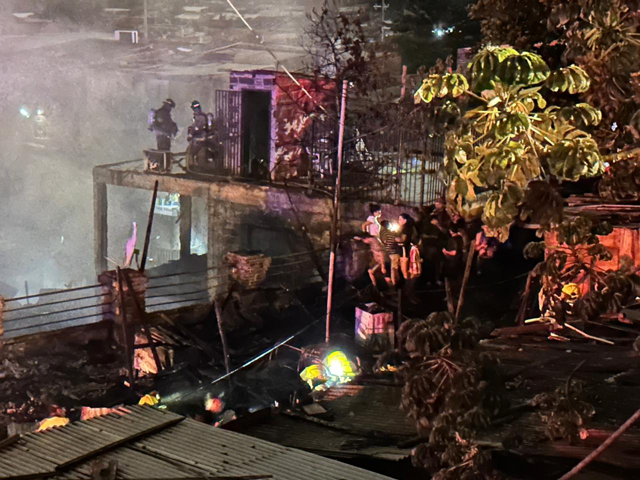 Incendio en la Chacarita. Foto: Gentileza.