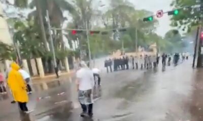 Incidentes en protesta. Foto: Captura de pantalla.