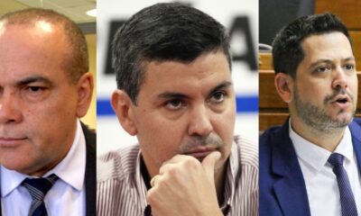 Basilio "Bachi" Núñez, Santiago Peña y Raúl Latorre, fueron los principales referentes colorados que estuvieron envuelto en el nuevo escándalo. Foto: Gentileza.