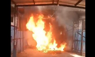 Fuego en el Penal de Tacumbú. Foto: captura.