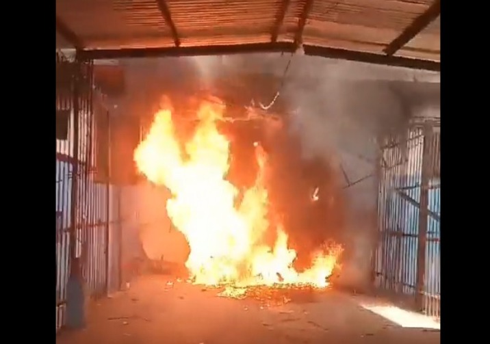 Fuego en el Penal de Tacumbú. Foto: captura.