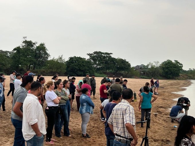 Mujeres fallecen ahogadas en el río Aquidabán. Foto: Concepción al Día.