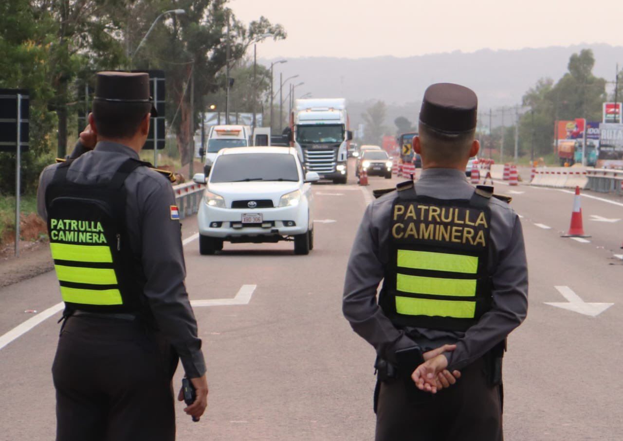 Controles de la Patrulla Caminera. Foto: MOPC.