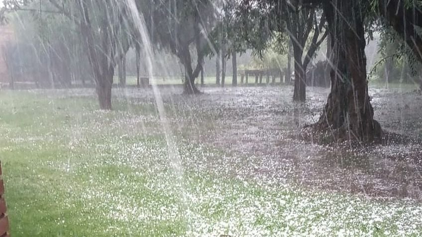 Anuncian tormenta eléctrica con caída de granizos. Foto: Gentileza.