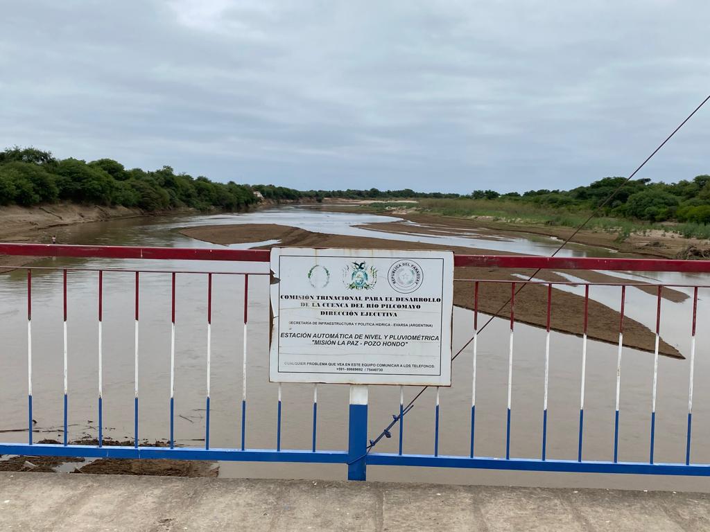 Según el Centro de Monitoreo de la Comisión Trinacional del Pilcomayo, luego de registrarse algunas lluvias y propiciar un leve repunte del río, su caudal vuelve a estabilizarse pero con tendencia a bajar nuevamente. Foto: Gentileza.