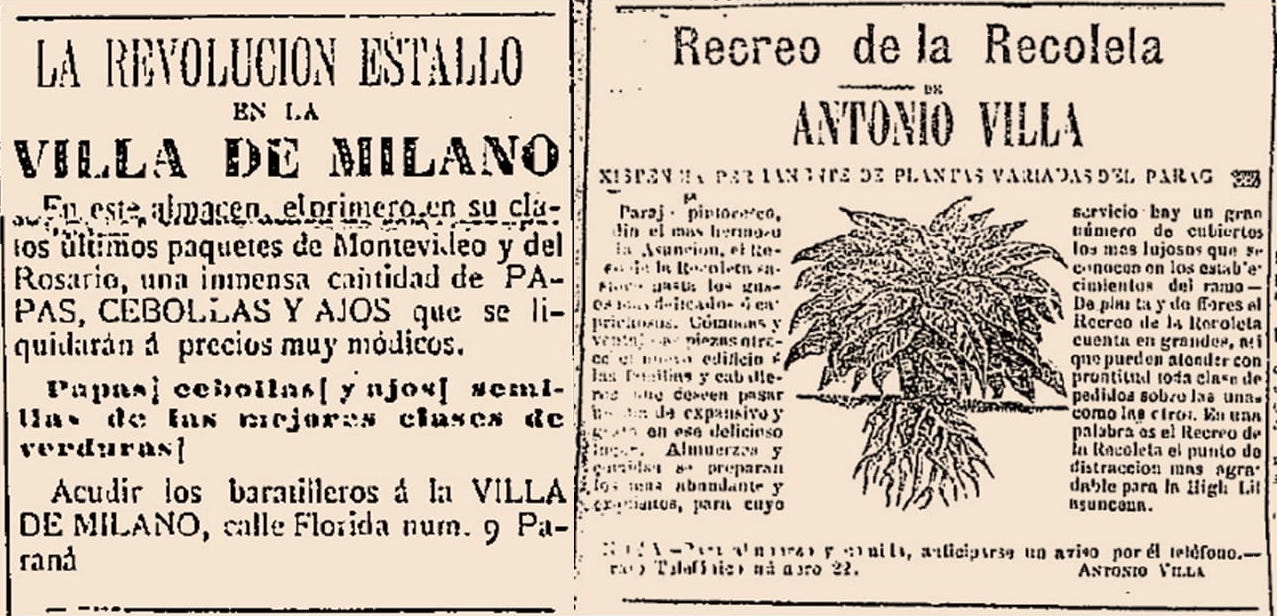 Publicidad en los diarios El Heraldo y El Tiempo, 1886 y 1893