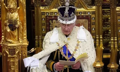 Carlos III ante el Parlamento británico. Foto: AP.