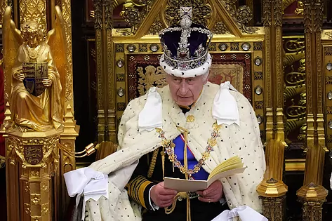 Carlos III ante el Parlamento británico. Foto: AP.