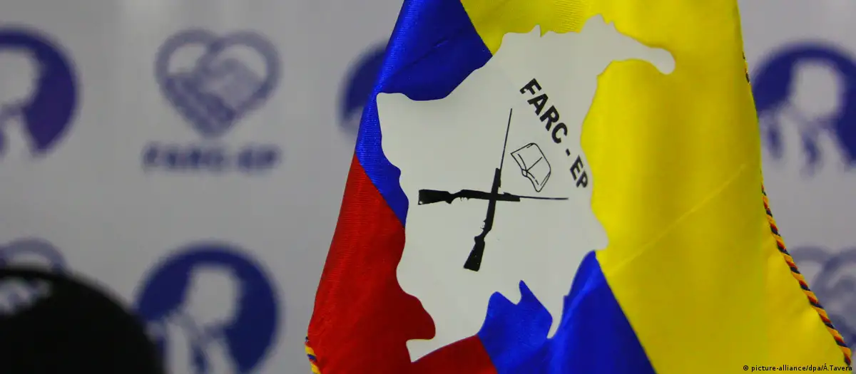 Bandera de la FARC. Foto referencial.