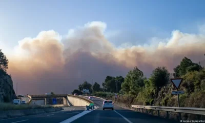 Evacuación por incendio en España. Foto: DW.