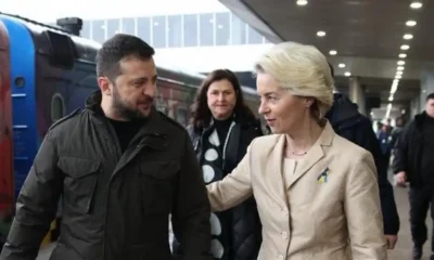 Vladimir Zelenski y Ursula von der Leyer. Foto: DW.