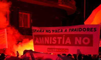 Protestas en Madrid contra una posible Amnistía. Foto:DW.