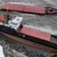 Un buque de carga quedó a la deriva debido a la tormenta. Foto: DW.