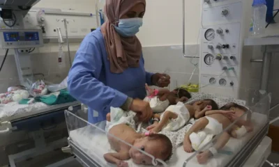 Algunos de los prematuros antes de ser trasladados a Egipto. Foto: DW.