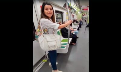 Anita Careaga, nieta de Esther Ballestrino, en el subte de Buenos Aires. Foto: Captura Página/12.