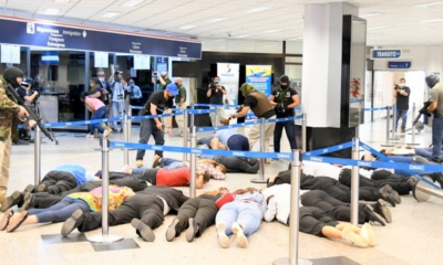 Simulacro en el Aeropuerto Internacional Silvio Pettirossi