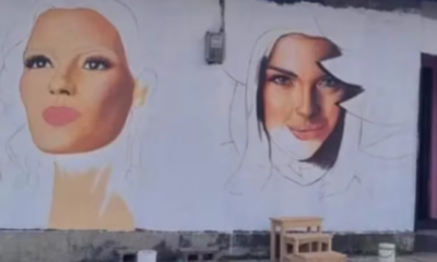 Mural en honor a Sheynnis Palacios, Miss Universo 2023 quedó inconcluso. Foto: Infobae.