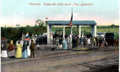 Fiesta del árbol en Villarrica. Postal de época. Cortesía