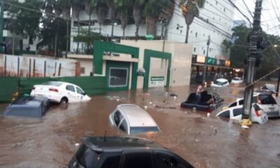 Raudales e inundación cuando llueve en Paraguay. Foto: Gentileza.