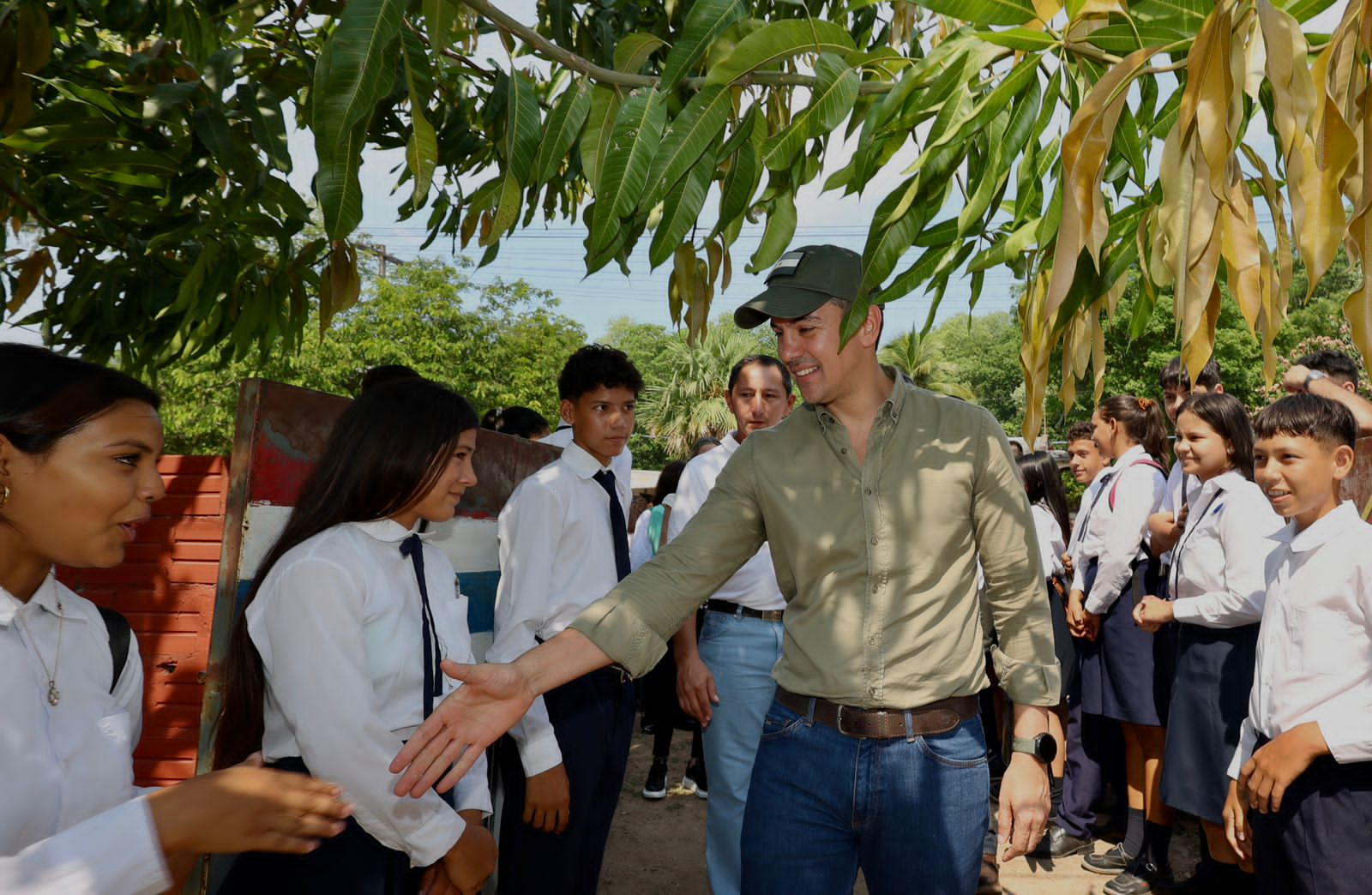 Santiago Peña de visita al Chaco. Foto: Gentileza.