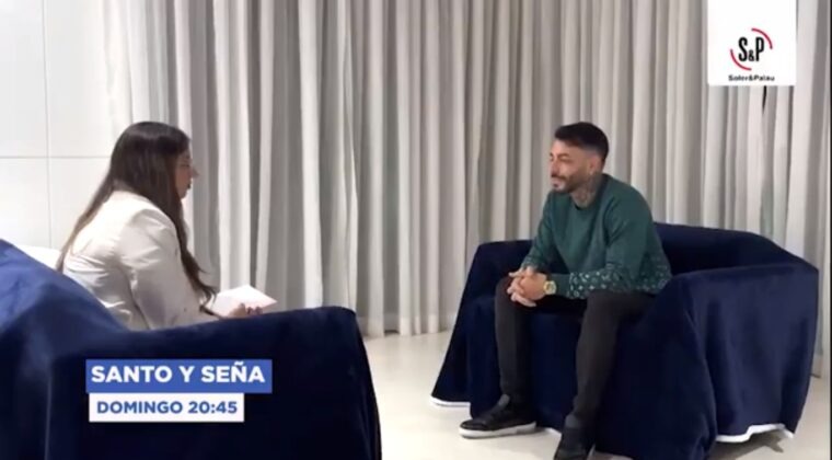 Sebastián Marset en entrevista exclusiva para el programa "Santo y Seña" de Uruguay. Foto: Captura.