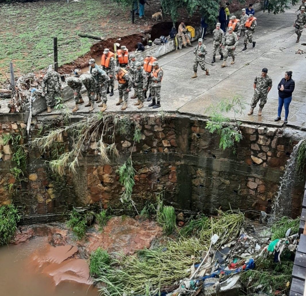 Una trampa mortal es la zona donde cayeron los militares. Foto: Ejército Paraguayo.