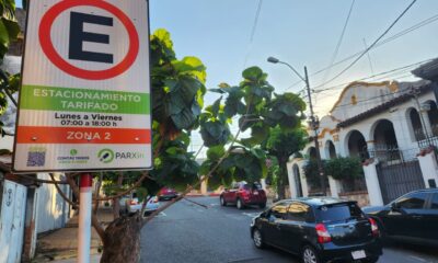 Estacionamiento tarifado en Asunción. Foto: Silvia Sosa.