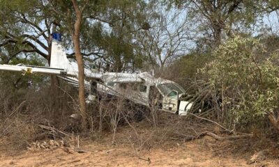 el Cessna 208 Caravan quedó con “daños de consideración” pero las pesonas salieron ilesas. Foto: Gentileza.